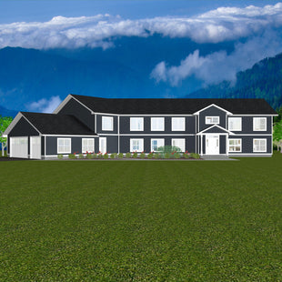 Plan #21-0074 | House, Slab on Grade, Family Home, 7 bedroom, 4 bathroom, Attached 3 Car Garage, Home theatre