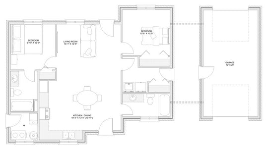 Cozy and Efficient Floor Plan for Couples, Individuals, and Retirees