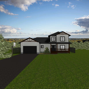 Plan #21-0361 | House, 2 Storey, 4 bedroom, 2.5 bathroom, Attached Garage, Office, Fireplace