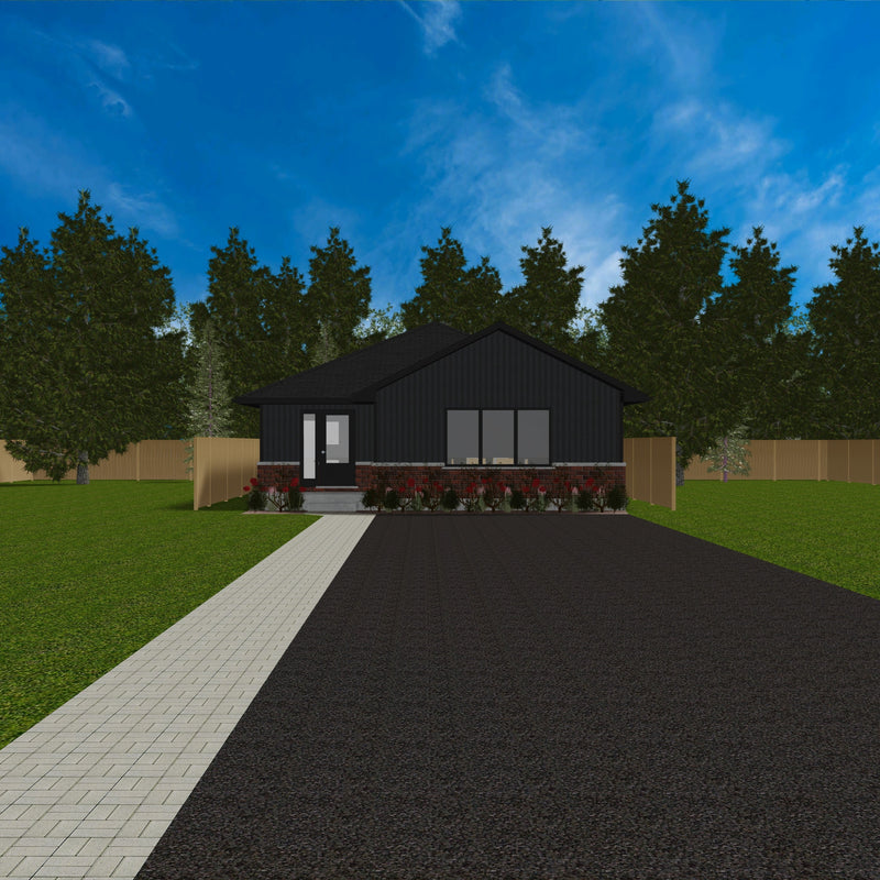 Plan #21-0387 | Bungalow, 3 bedroom, 2 bathroom