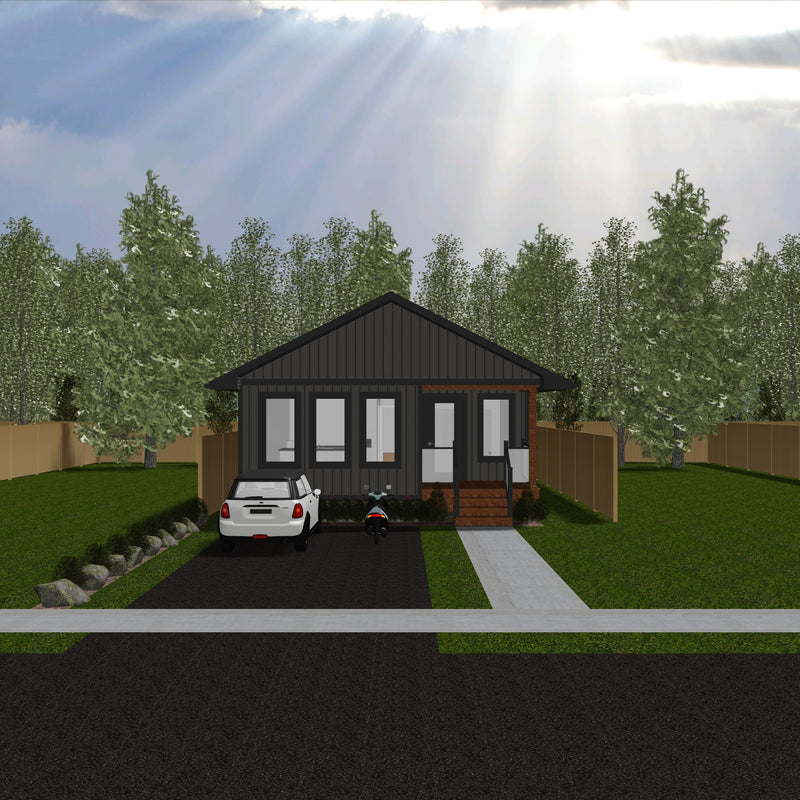 Plan #21-0392 | Bungalow, 3 bedroom, 2 bathroom, Office/Nursery