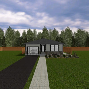 Plan #21-0401 | Bungalow, Retirement Home, Vacation Home, 2 bedroom, 2 bathroom