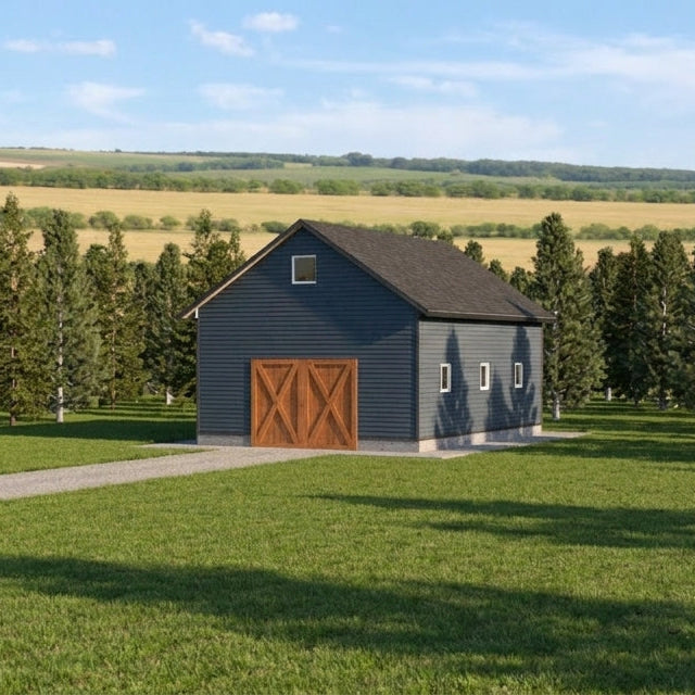 Plan #21-0059 | Barn, Slab on Grade, Storage