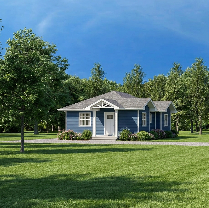 Plan #21-0031 | Bungalow, 2 bedrooms, 1 bathroom, Serene Cottage Getaway