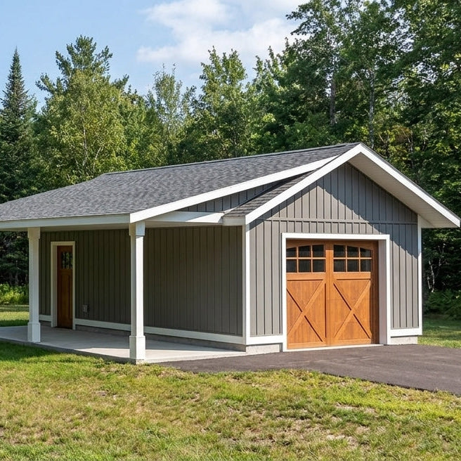 Plan #21-0063 | Garage, Covered Porch, Storage