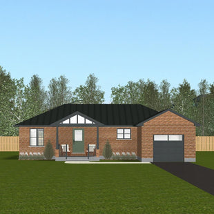Plan #21-0279 | Stylish Modern Bungalow, Luxurious Master Suite, 2 Bedrooms, 2 Bathrooms