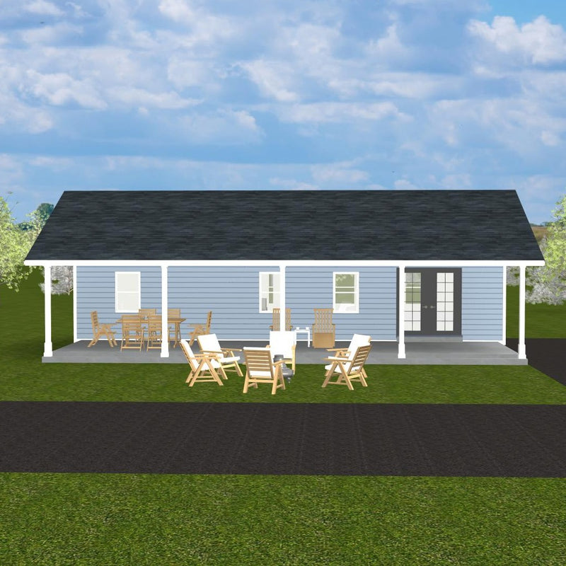 Plan #21-0065 | Cottage, Vacation Home, 1 bedroom, 1 bathroom