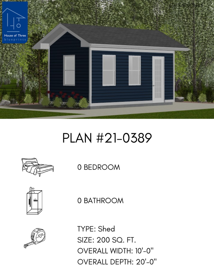Plan #21-0389 | Shed, Slab on Grade, Pool House, 0 bedroom, 0 bathroom