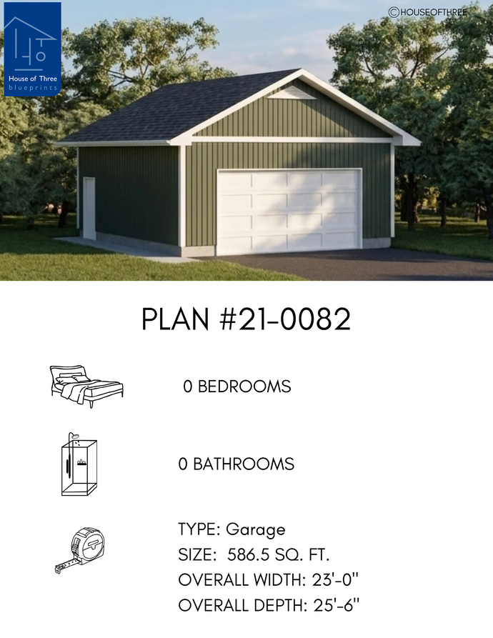 Plan #21-0082 | Garage, Double Garage