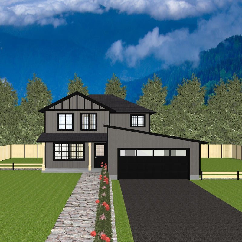 Plan #21-0080 | 2 Storey, Attached Garage, 3 bedroom, 2.5 bathroom