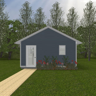 Plan #21-0298 | Cottage, Slab on Grade, Vacation Home, 1 bedroom, 1 bathroom
