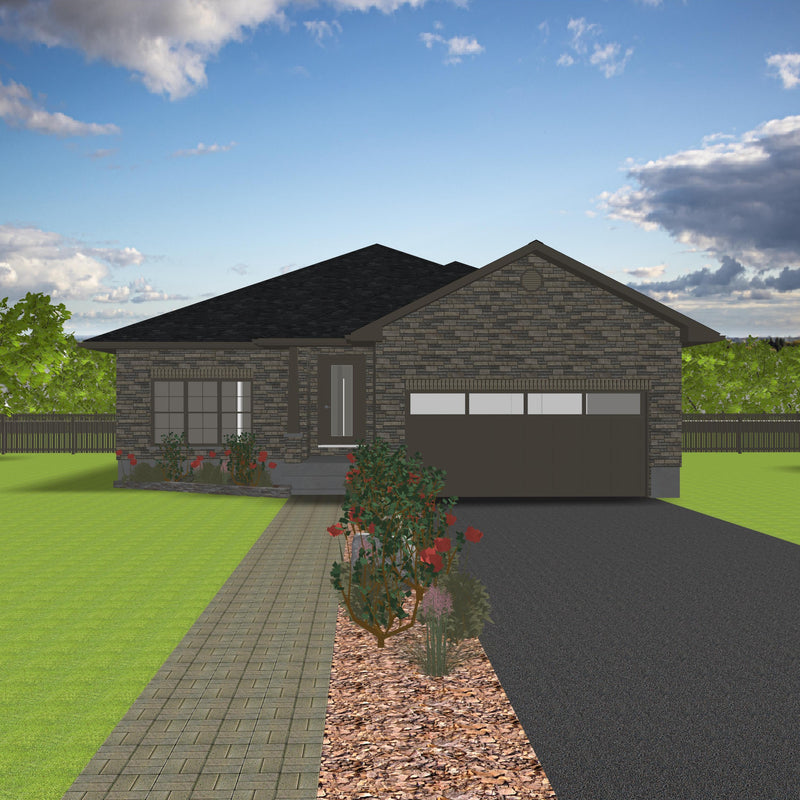 Plan #21-0304 | 3 Bedrooms, 2 Bathrooms , Unfinished Basement , Bungalow