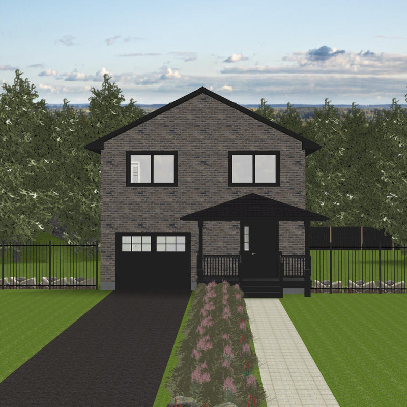 Plan #21-0309 | Two-storey House, Master Bedroom, Modern Living , 2 Bathrooms