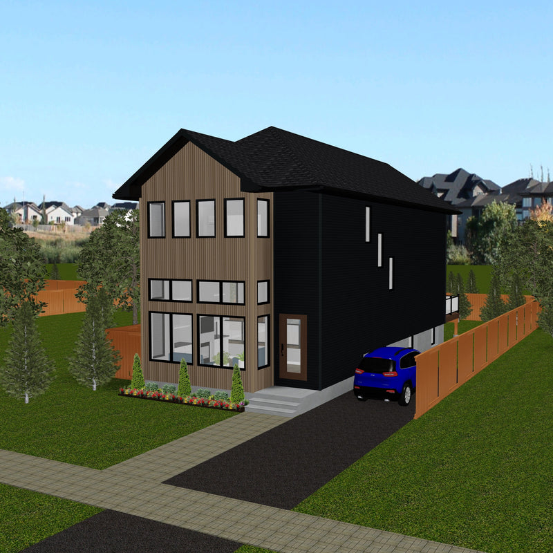 Plan #21-0385 | House, 2 Storey, 3 bedroom, 3.5 bathroom, Finished Basement, Fireplace