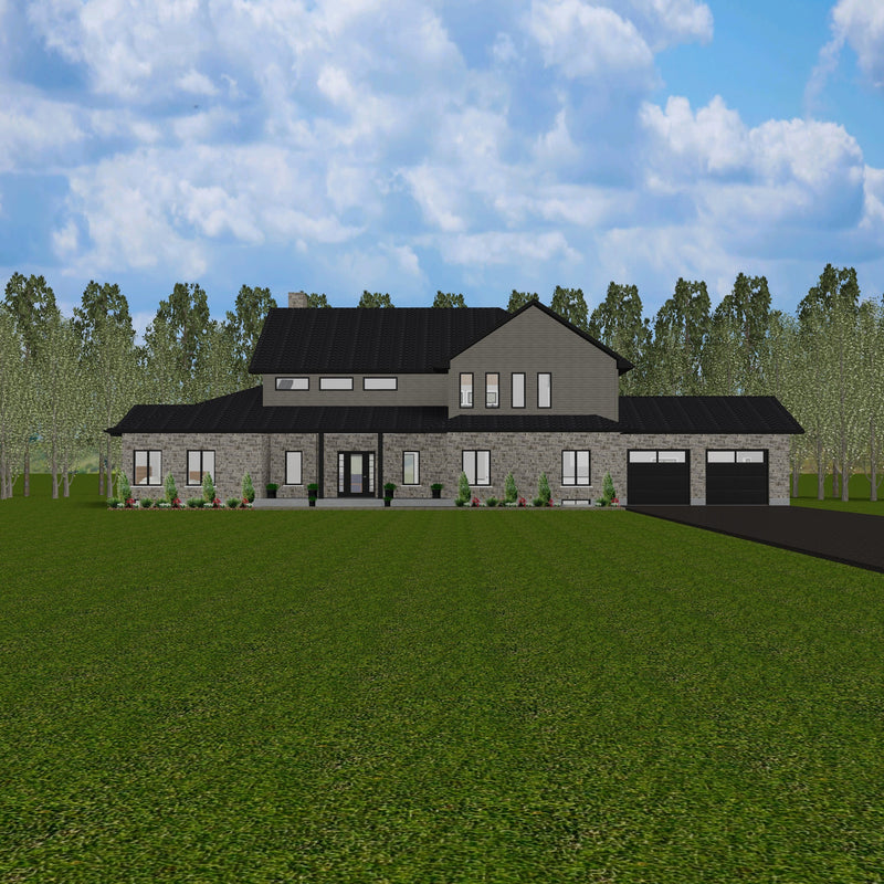 Plan #21-0370 | House, 2 Storey,  6 bedroom, 5 bathroom, Attached Garage, Loft, Office
