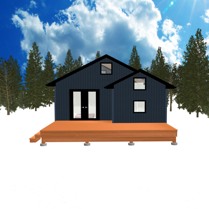 Plan #21-0058 | Bunkie, Guest Accommodation, 1 bedroom, 0.5 bathroom