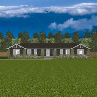 Plan #21-0287 | Stylish Bungalow, 3 Bedrooms, 3.5 Bathrooms, Main Floor Laundry