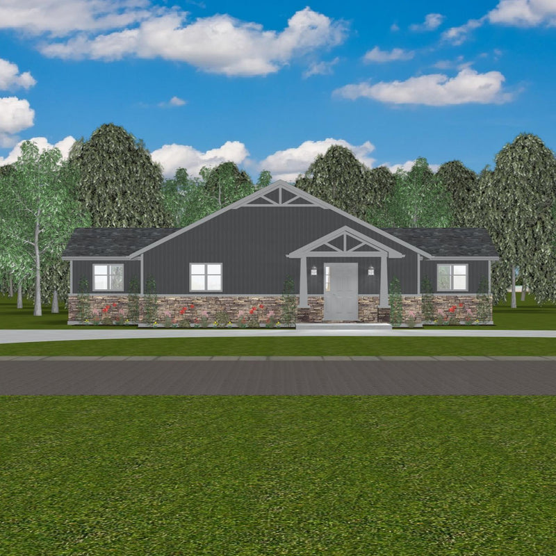 Plan #21-0060 | Bungalow, 2 bedroom, 2 bathroom, Cottage