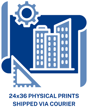OPTIONAL ADD-ON | Printed copies (4 sets) on 24x36 paper shipped via courier