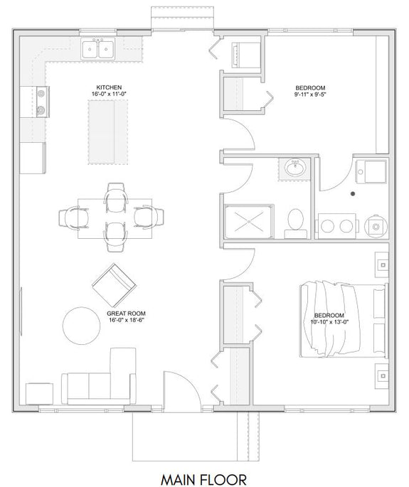 Versatile An Efficient Floor Plan For Young Couples, Retirees, and Dow ...
