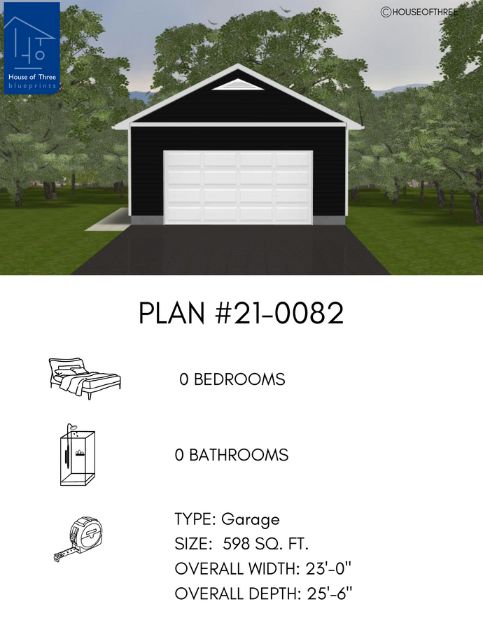 Plan #21-0082 | Garage, Double Garage