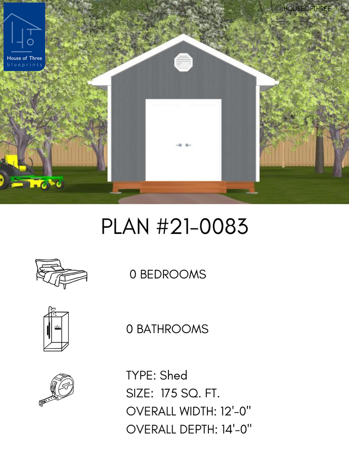 Plan #21-0083 | Shed, Storage