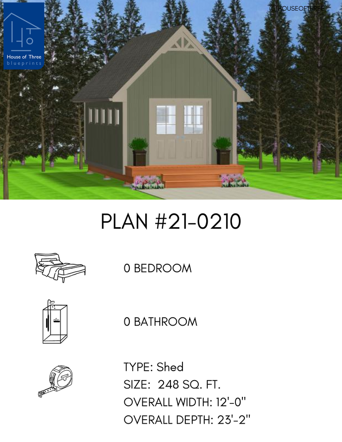 Plan #21-0210 | Shed, Storage Space