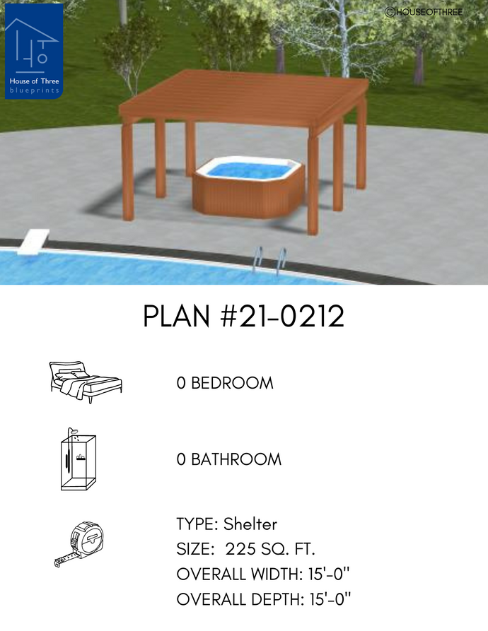 Plan #21-0212 | Pergola, Shaded Space