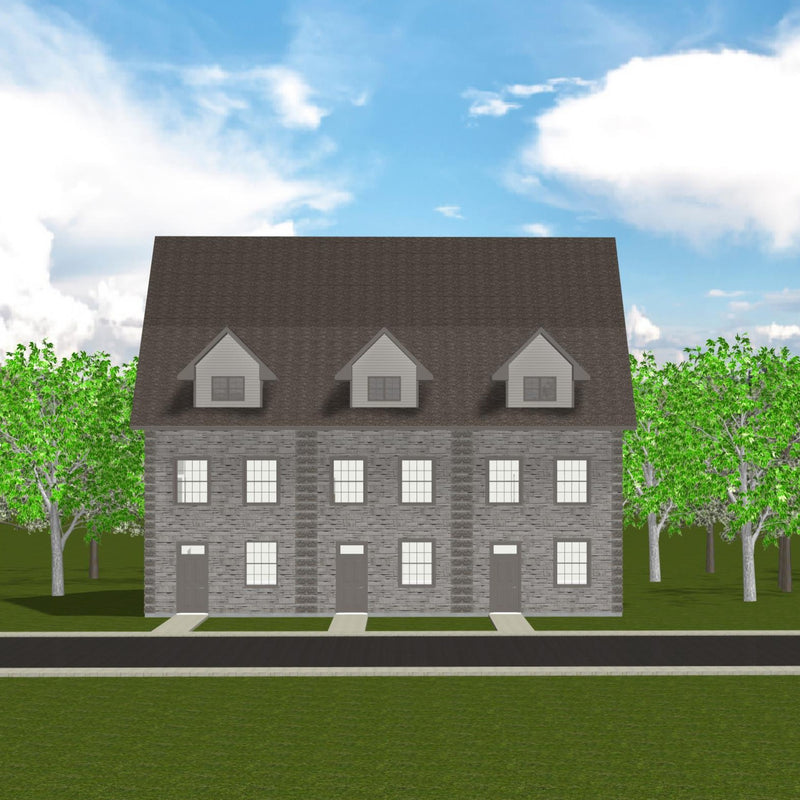 Plan #21-0095 | Townhouse, Triplex, 12 bedroom, 7.5 bathroom, Rental