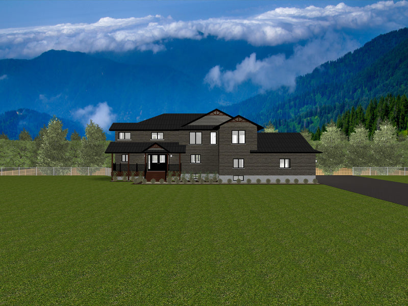 Plan #21-0069 | House, 4 bedroom, 3.5 bathroom, Family Home, Attached Garage, Workshop