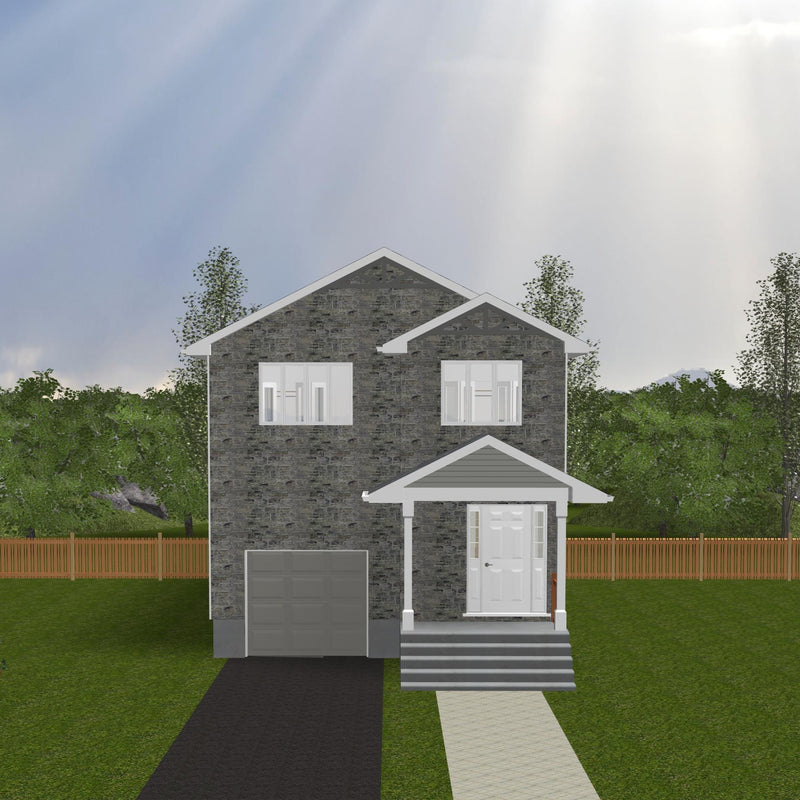 Plan #21-0300 | Two-storey , 3 Bedrooms , 2.5 Bathrooms, Space-saving Design