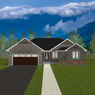 Plan #21-0249 | Bungalow, Attached Garage, Family Home, 3 bedroom, 2 bathroom