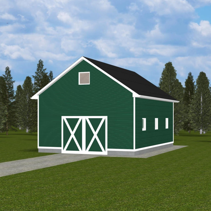 Plan #21-0059 | Barn, Slab on Grade, Storage