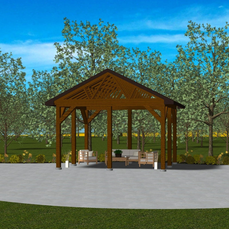 Plan #21-0054 | Gazebo, Shelter, Canopy, Pavilion