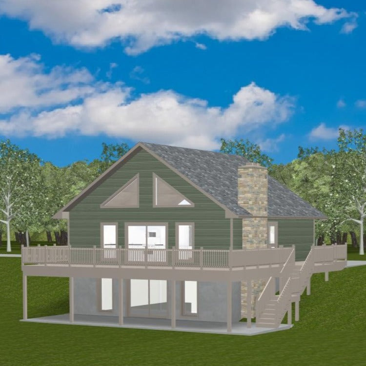 Plan #21-0305 | Full walk-out Basement,  Upper-level Loft , 2 Bedrooms , 1 Bathrooms , Customization Option