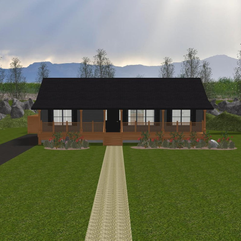 Plan #21-0303 | Ideal for Young Family , 3 Bedrooms, 2 Bathrooms | Comfortable Living
