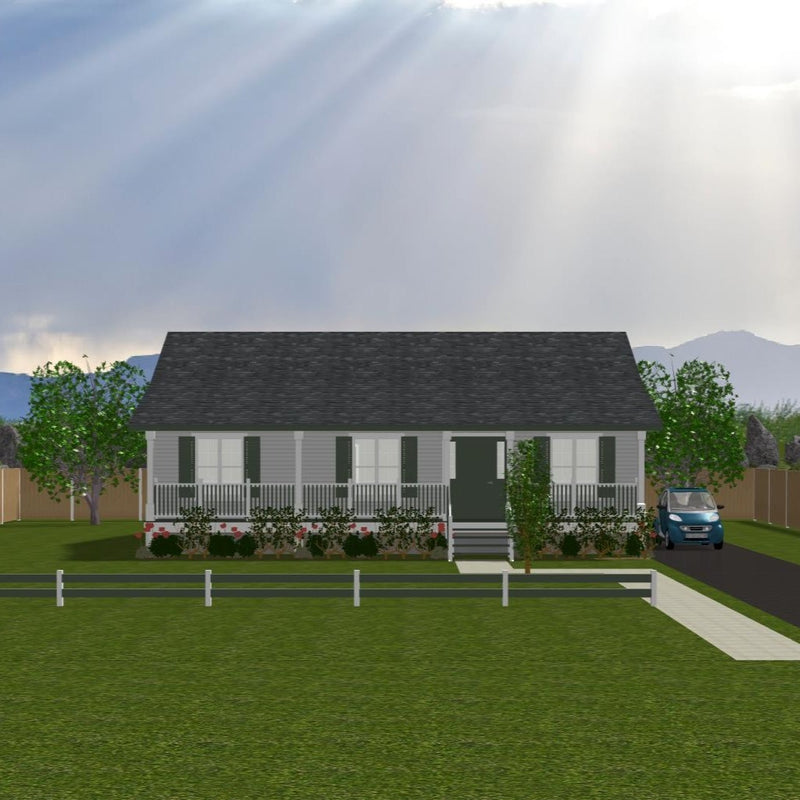 Plan #21-0301 | Bungalow , 3 Bedrooms, 2 Bathrooms , Perfect for Families