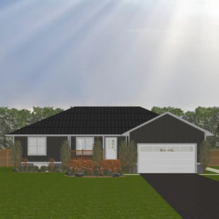 Plan #21-0266 | Bungalow, Attached Garage, 3 bedroom, 2 bathroom