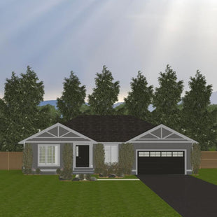 Plan #21-0264 | Bungalow, Attached Garage, Open concept, 3 bedroom, 2 bathroom