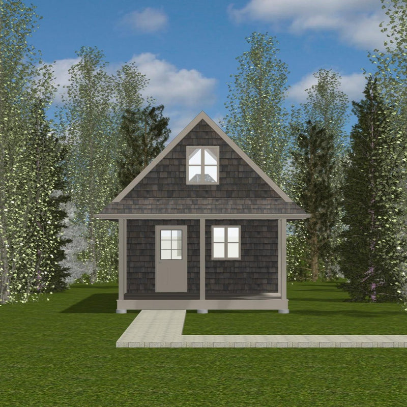 Plan #21-0050 | Bunkie, Slab on Grade, 1 bedroom, 1 bathroom
