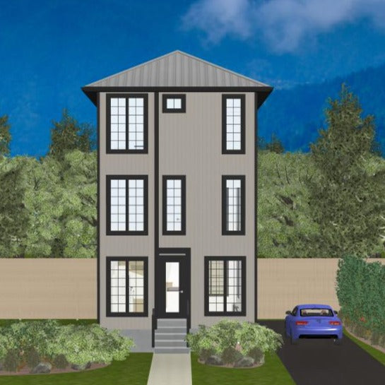 Plan #21-0081 | 3 Storey, Modern Design, 3 bedroom, 3 bathroom