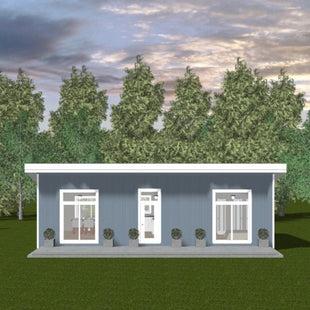 Plan #21-0252 | Cottage, Slab on Grade, 1 bedroom, 1 bathroom