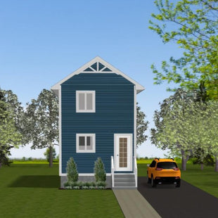 Plan #21-0216 | 2 Storey, House, 2 bedroom, 1.5 bathroom